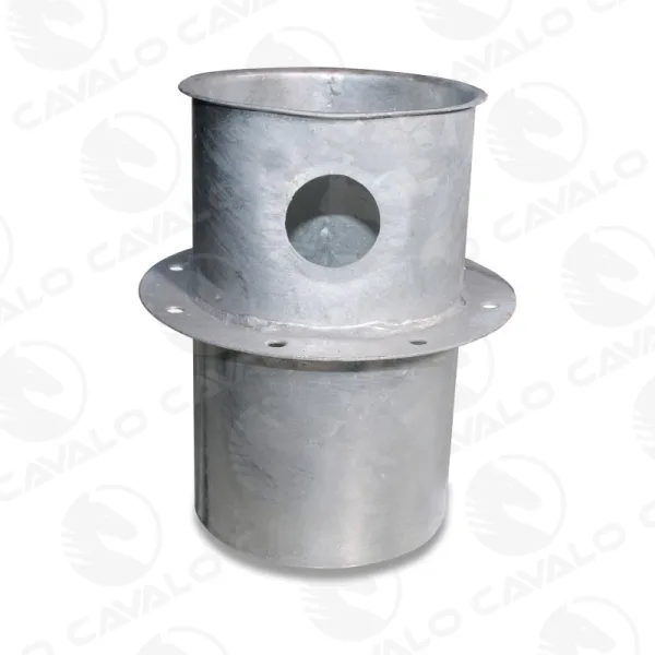 Inflow pipe galv w/flange D150 f/silo roof
