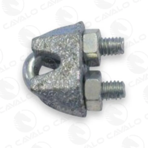 Cable clamp 3mm 1/8" galv DIN 741